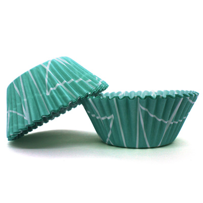 Celebakes Triangle Teal Baking Cup, 50 count