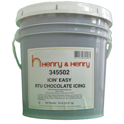 Henry and Henry Icin' Easy RTU Chocolate Icing, 45 lb. 