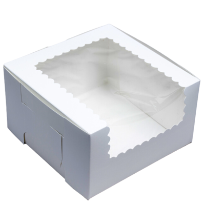 White Cupcake Box, 7 x 7" 