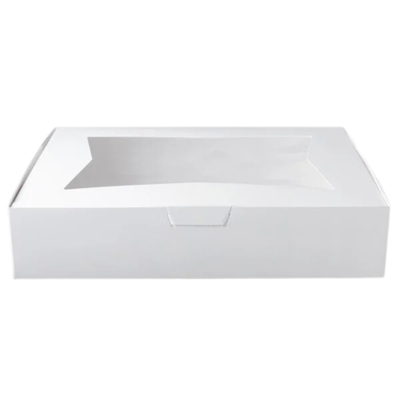 White Half Sheet Cake Box w/Window, 19"