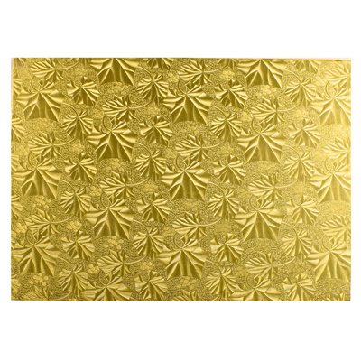Gold Rectangle Foil Cake Drum, 13 3/4" x 18 3/4"