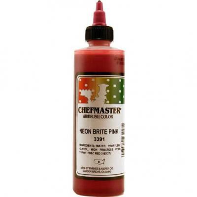 Chefmaster Neon Pink Airbrush Color, 9 oz. 