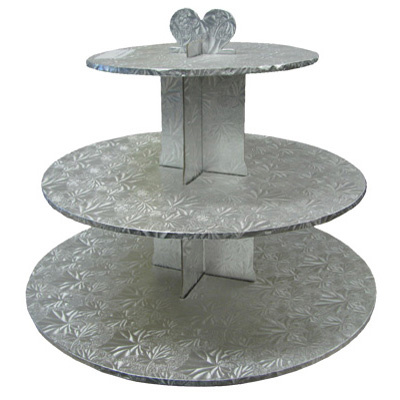 Silver 3-Tier Cupcake Stand, 11 3/4"