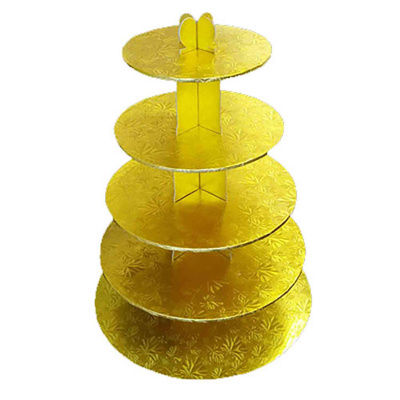 Gold 5-Tier Cupcake Stand, 21 1/2" 