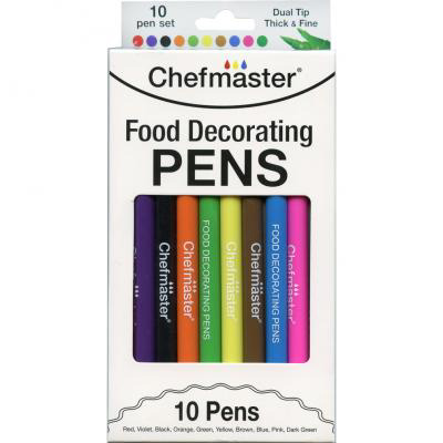 Chefmaster Food Decorating Pens Variety Set, 10 count