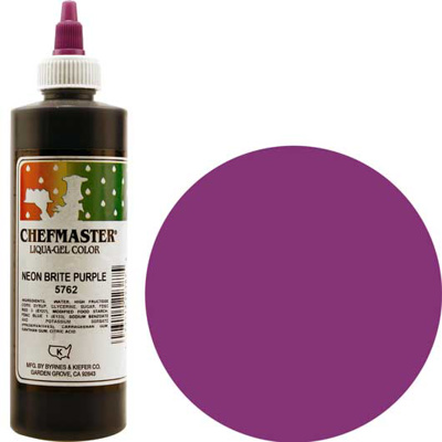 Chefmaster Neon Purple Liqua-Gel, 10.5 oz.