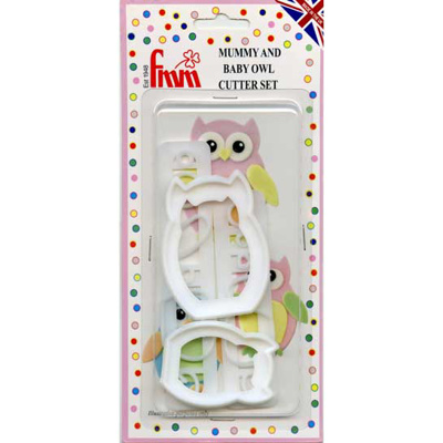 FMM Mummy And Baby Owl Cutters, 4 Piece Set