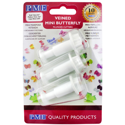 PME Mini Butterfly Plunger Cutter Set, 3 count