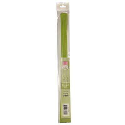 Light Green Paper Covered Wire, 20 G