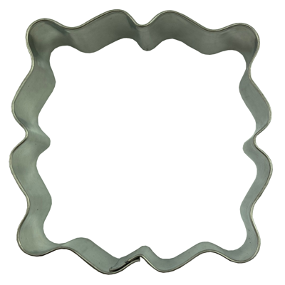 Celebakes Fancy Square Plaque Cookie Cutter, 3 3/4"