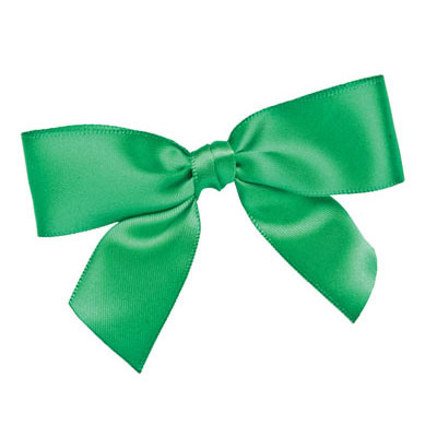 Green Bow Twist Tie, 100 count