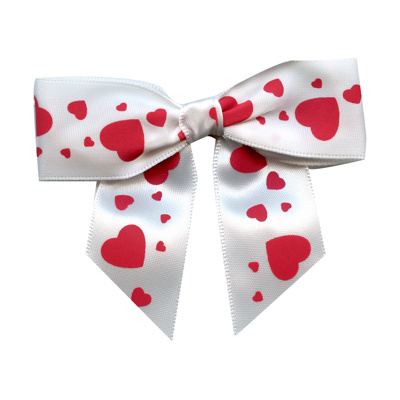 Red Heart Bow Twist Tie, 100 count