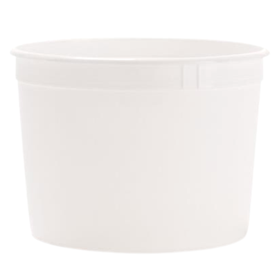 White Plastic Container, 4 lb.