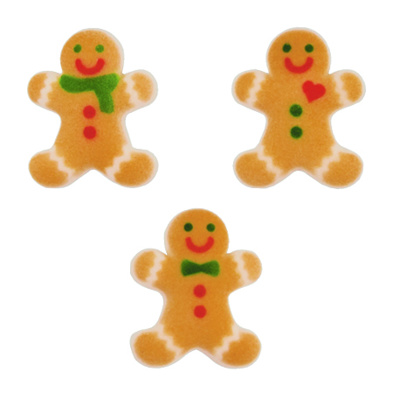 Gingerbread Men Assortment Sugar Layons, 1 1/4"