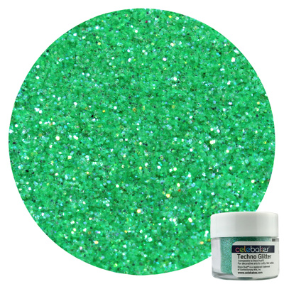 Celebakes Emerald Green Techno Glitter, 5g