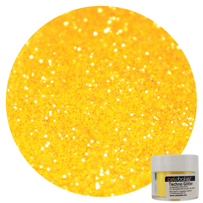 Celebakes Yellow Citrine Techno Glitter, 5 g