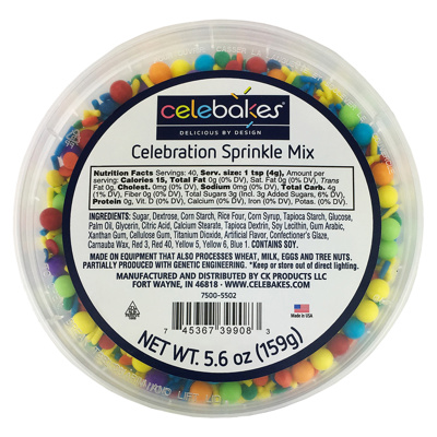 Celebakes Celebration Sprinkle Mix, 5.6 oz.