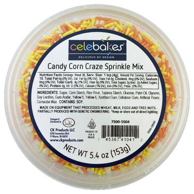 Celebakes Candy Corn Craze Sprinkle Mix, 5.6 oz.