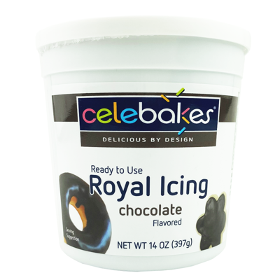 Celebakes Ready to Use Chocolate Royal Icing, 14 oz.