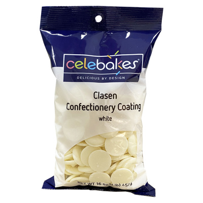 Celebakes White Clasen Confectionery Coating, 16 oz