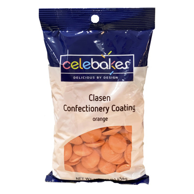 Celebakes Orange Clasen Confectionery Coating, 16 oz