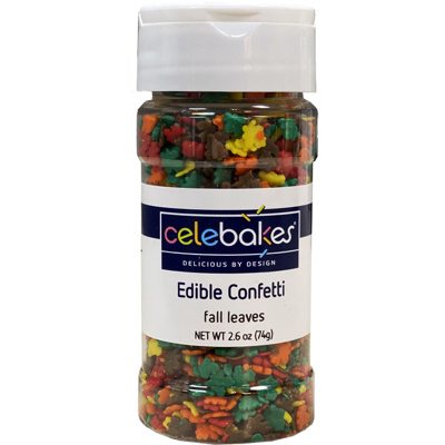 Celebakes Fall Leaves Edible Confetti, 2.6 oz