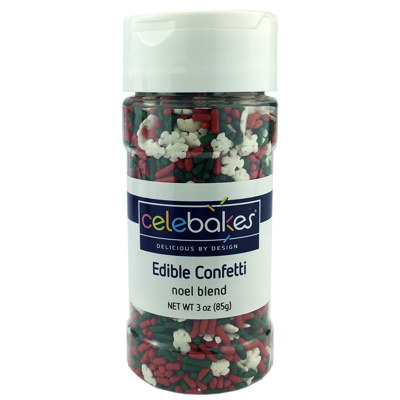 Celebakes Noel Blend Edible Confetti, 3 oz.