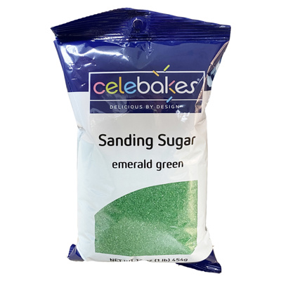 Celebakes Emerald Green Sanding Sugar, 16 oz.