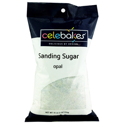 Celebakes Opal Sanding Sugar, 16 oz.