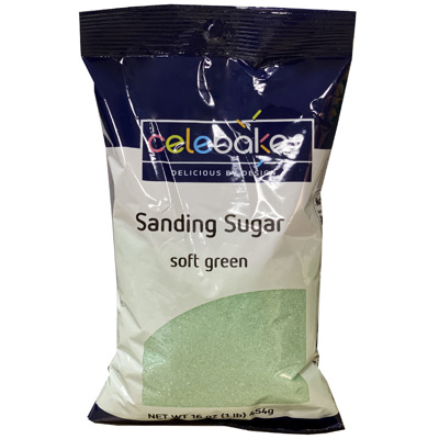 Celebakes Soft Green Sanding Sugar, 16 oz.