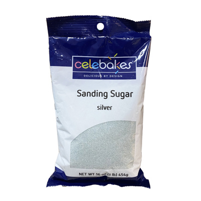 Celebakes Silver Sanding Sugar, 16 oz.