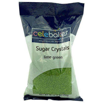 Celebakes Lime Green Sugar Crystals, 16 oz.