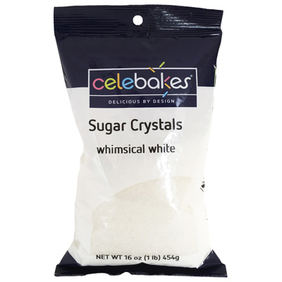 Celebakes Whimsical White Sugar Crystals, 16 oz.