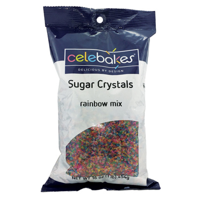 Celebakes Rainbow Sugar Crystals, 16 oz.