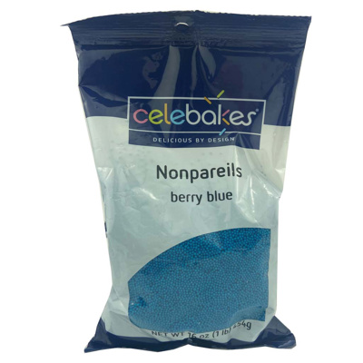 Celebakes Blue Nonpareils, 16 oz.