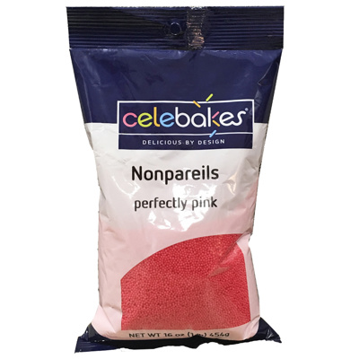 Celebakes Perfectly Pink Nonpareils, 16 oz.