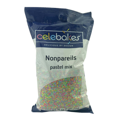 Celebakes Tiny Pastel Mix Nonpareils, 16 oz.