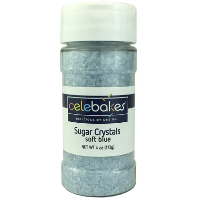 Celebakes Soft Blue Sugar Crystals, 4 oz.