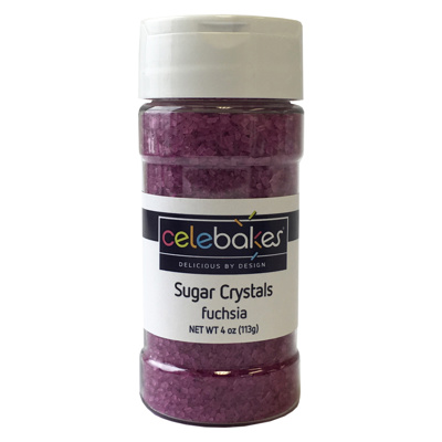 Celebakes Fuchsia Sugar Crystals, 4 oz.