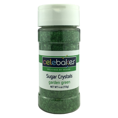 Celebakes Garden Green Sugar Crystals, 4 oz.