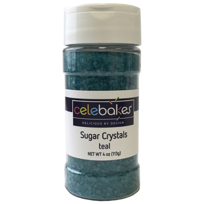 Celebakes Teal Sugar Crystals, 4 oz.