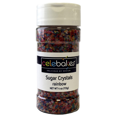 Celebakes Rainbow Sugar Crystals, 4 oz.