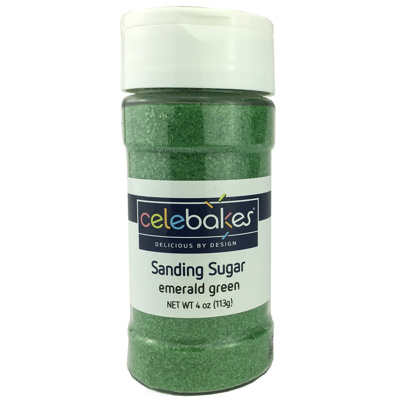 Celebakes Emerald Green Sanding Sugar, 4 oz.