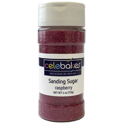 Celebakes Raspberry Sanding Sugar, 4 oz.