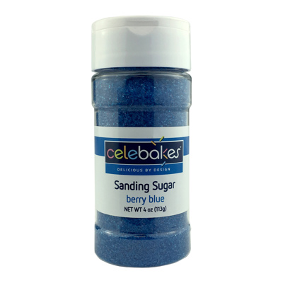 Celebakes Berry Blue Sanding Sugar, 4 oz.