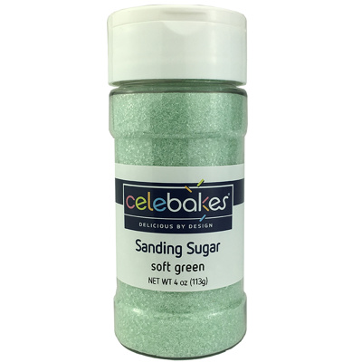 Celebakes Soft Green Sanding Sugar, 4 oz.