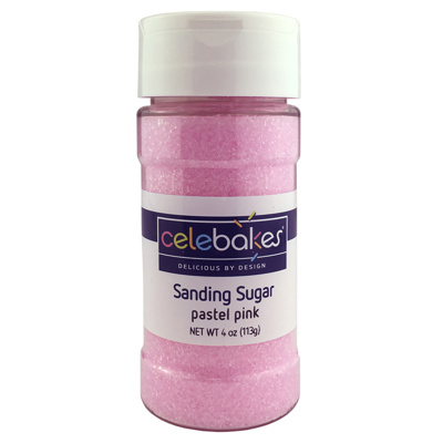 Celebakes Pastel Pink Sanding Sugar, 4 oz.