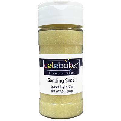 Celebakes Pastel Yellow Sanding Sugar, 4 oz.