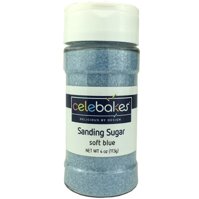 Celebakes Soft Blue Sanding Sugar, 4 oz.