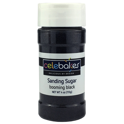 Celebakes Booming Black Sanding Sugar, 4 oz.